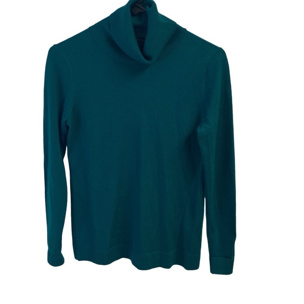 Pendleton Ladies Sweater Turtleneck 100% Meriono Wool‎ Petite Small Hunter Green
